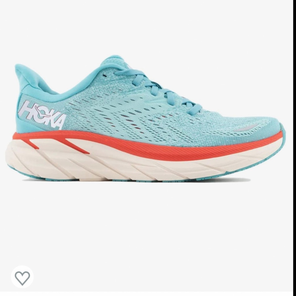 HOKA brand new W8 blue and red sneakers
